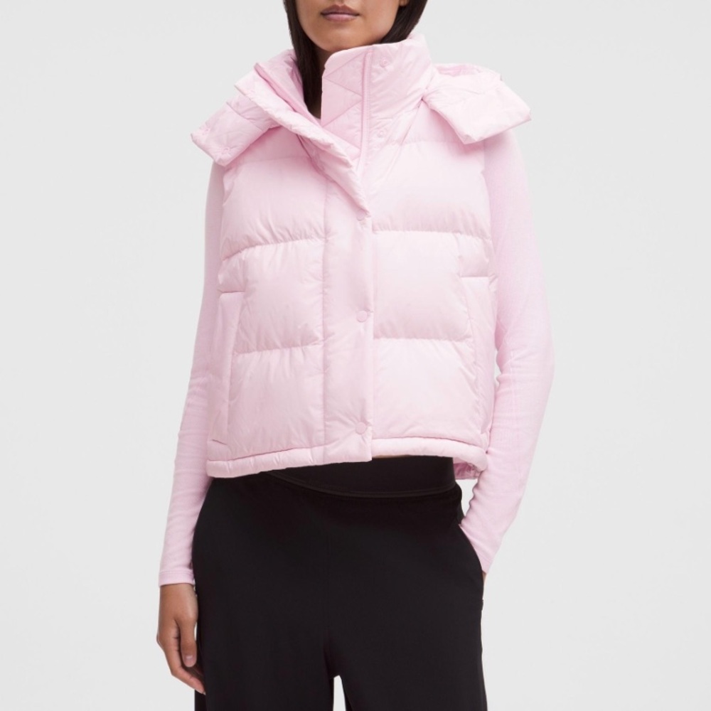 Lululemon Wunder Wunder Puff 600-Down-Fill Cropped Vest Meadowsweet Pink